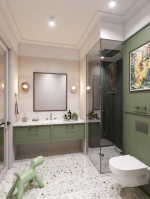 Зеленая вспышка: ванная в зеленых тонах