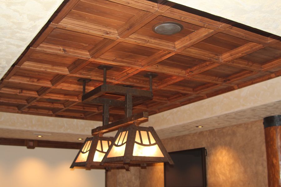 навесной потолок деревянный