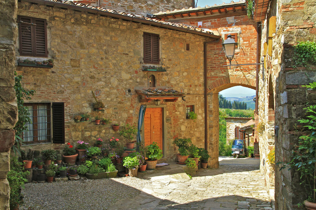 Деревенский стиль в селах Тосканы