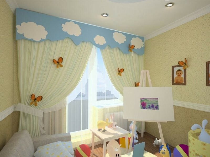 детские шторы в комнате
