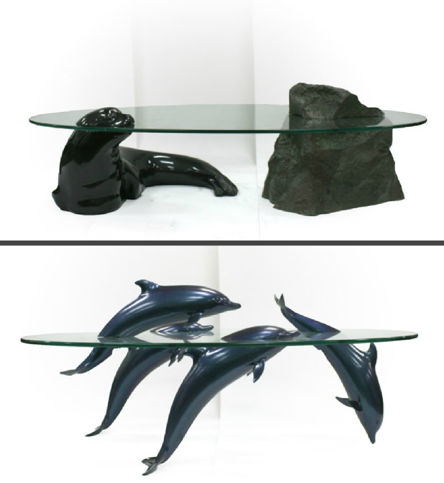 стол с дельфинами