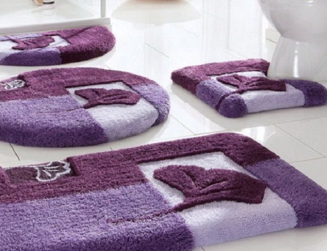 коврики в дизайне ванной комнаты
