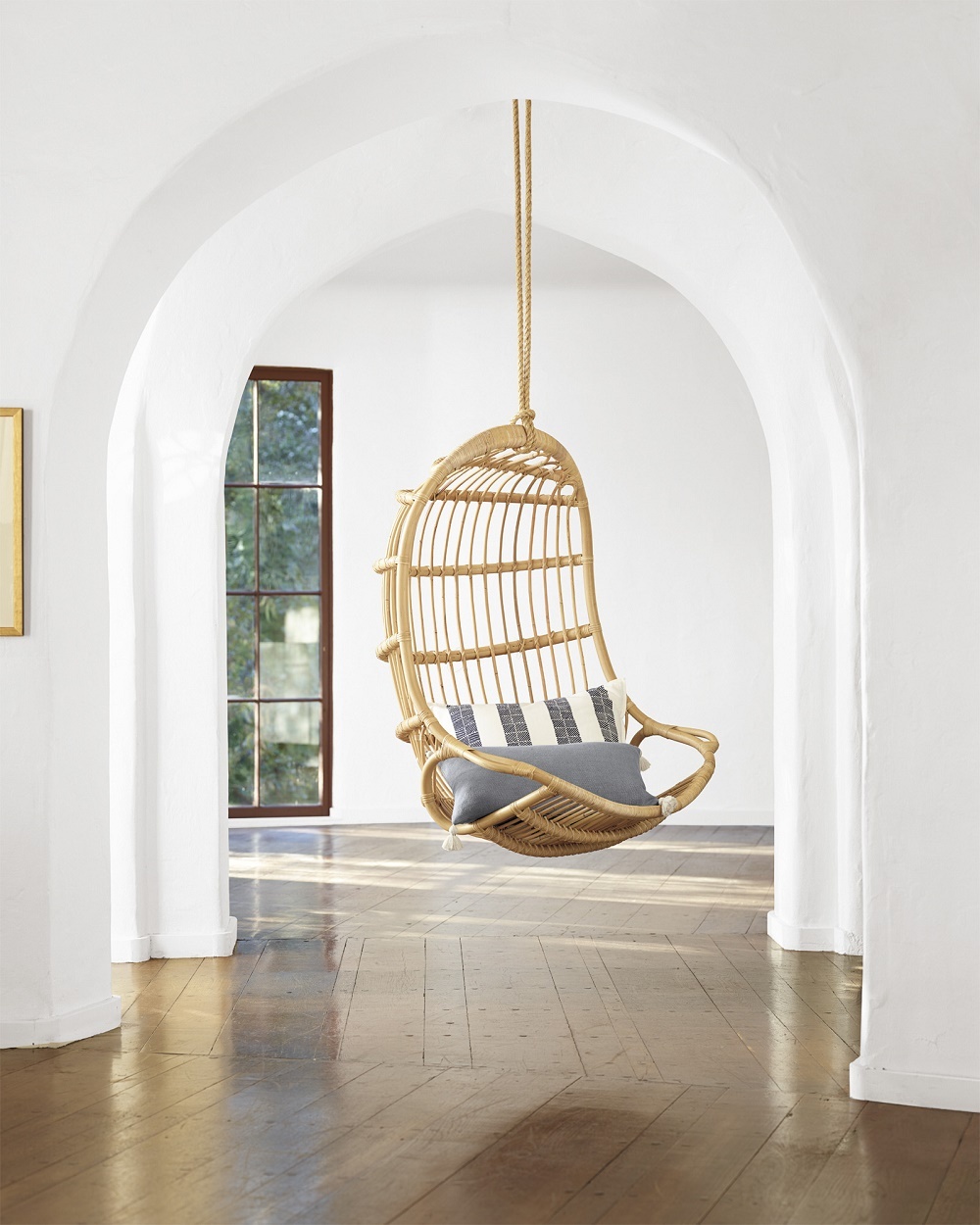 подвесное кресло из бамбука